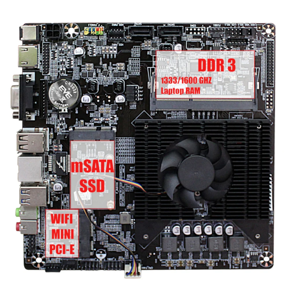 Ультра-тонкий мини-itx Встроенная Материнская плата в Процессор A8 6410 R5 видео график обработки APU USB 3,0 VGA RJ45 HDMI USB mSata Применение, работающего на постоянном токе 12 В