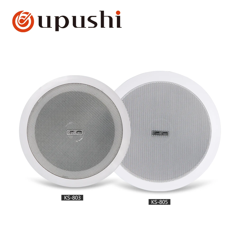 In ceiling speakers 6.5 inch home surround sound speakers 10w in wall mount roof speaker white round built in wall speakers pa