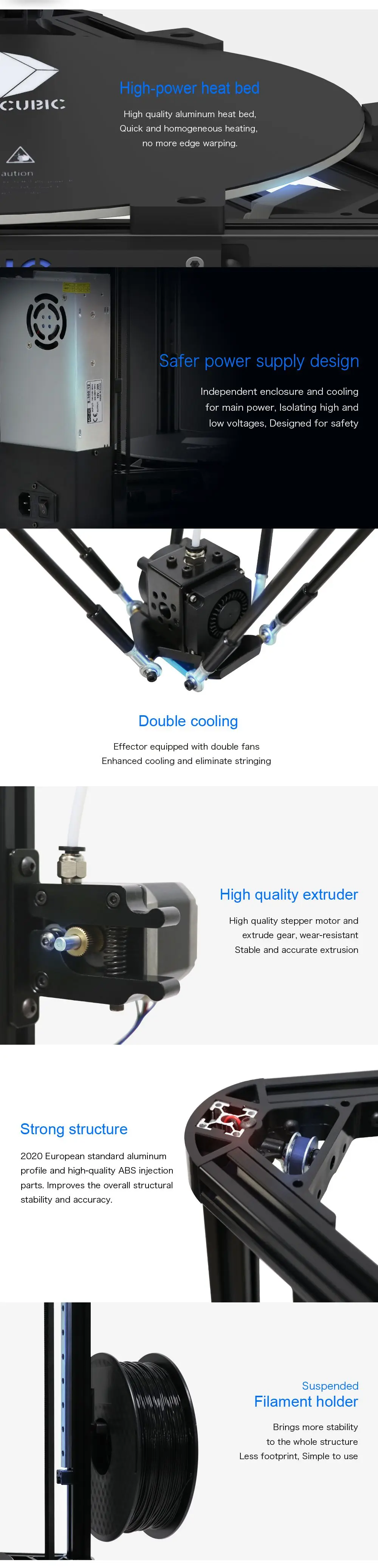 ANYCUBIC Kossel 3d принтер автоматическое выравнивание модуль принтер линейная направляющая Автоматическая платформа печати размер 3d принтер Diy комплект