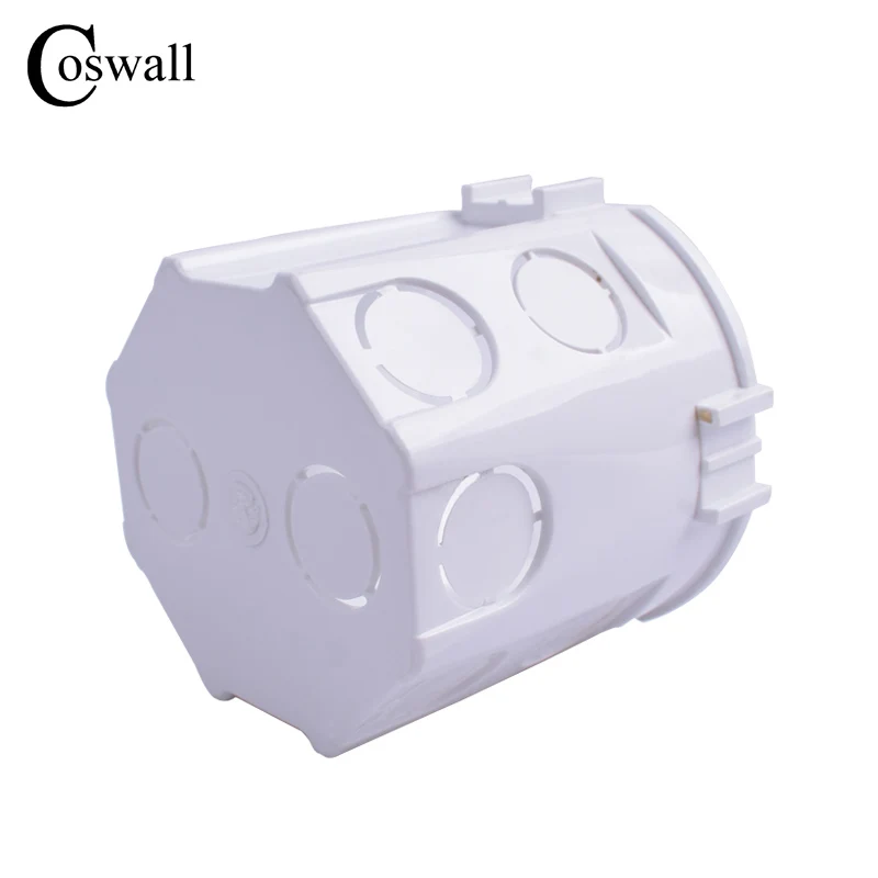 Coswall стандарт ЕС, настенная круглая Монтажная коробка, внутренняя кассета, Монтажная коробка, белая задняя коробка для ЕС переключатель и розетка
