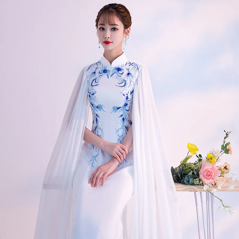Сексуальные тонкие вечерние платья Cheongsam в винтажном китайском стиле, женское свадебное вечернее платье Qipao, Элегантное Длинное платье без рукавов в стиле ретро Vestidos