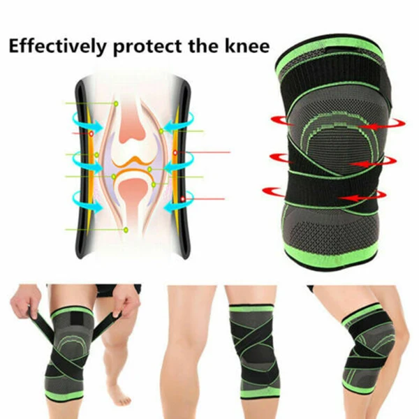 

Hot 1 Pcs Knee Brace Pressurized Compression Pad Support Elastic for Running Cycling DO2