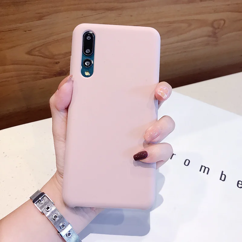Розовый Чехол для huawei P20, мягкий жидкий силиконовый чехол из микрофибры, внутренний чехол P20 Pro, чехол для huawei P20 Lite, чехол для телефона s, Модный чехол - Цвет: Розовый