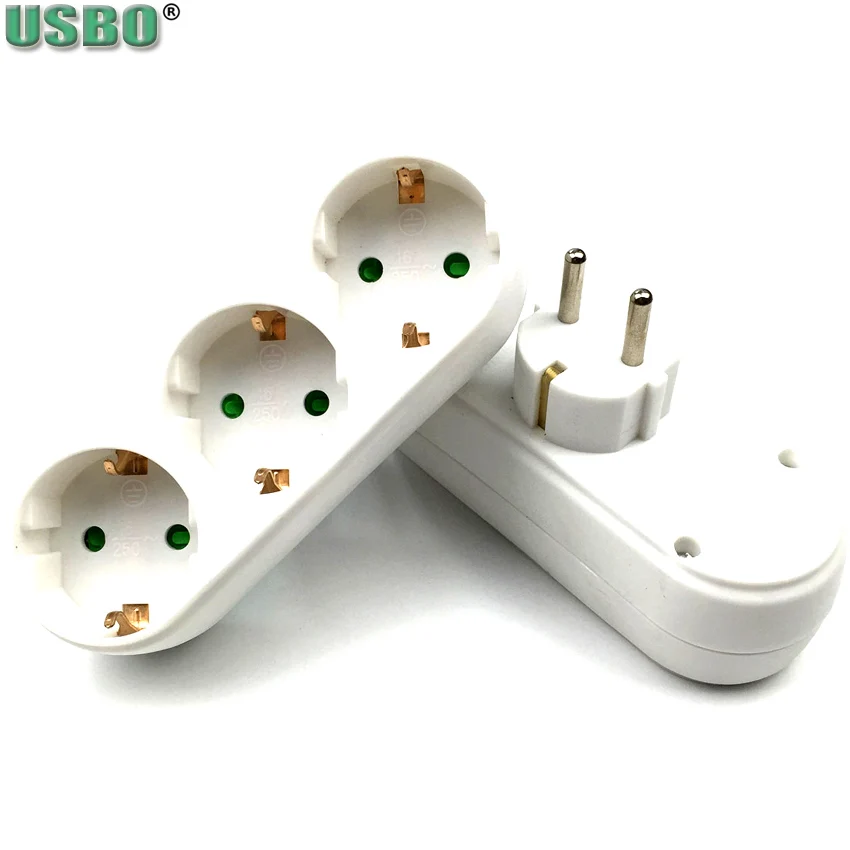 Белая розетка стандарта ЕС 3500 Вт тройная Германии 16 А 250 В|socket a|plug socketadaptor socket |