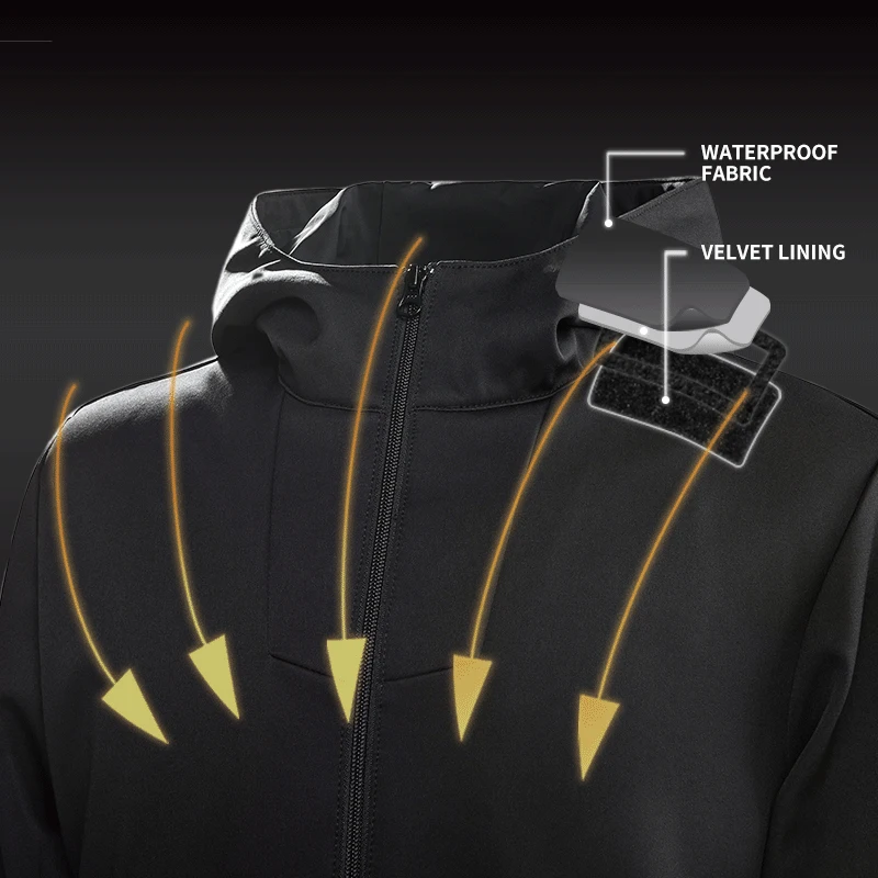 

Markless Hooded Jackets Men jaqueta masculina Casual Plus Size M-3XL chaquetas hombre Sportswear Waterproof Jacket JKA6136M