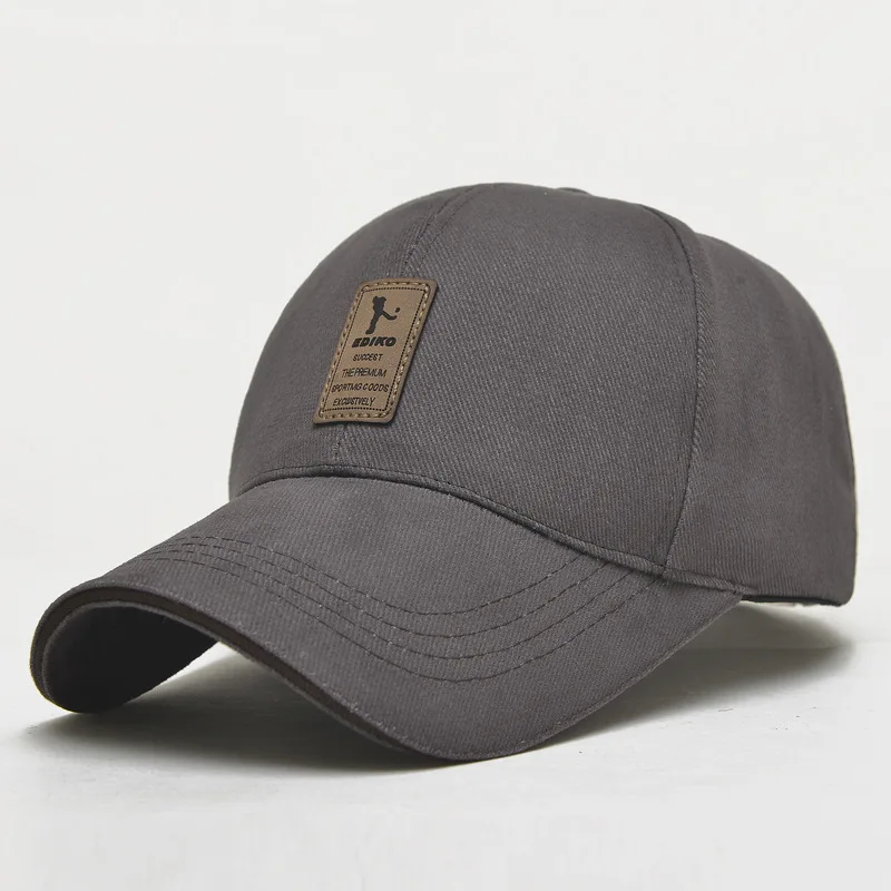 Dark Gray Mege брендовая летняя кепка с козырьком, Мужская кепка, одноцветная Кепка для папы, Повседневная Кепка-бейсболка, homme chapeu masculino gorras hombre - Цвет: Dark Gray
