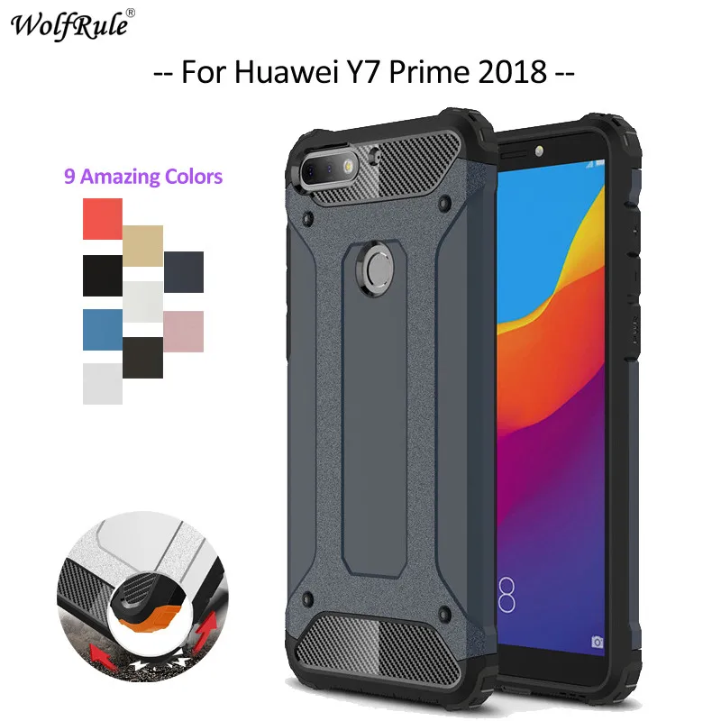 Чехол для Huawei Y7 Prime 2018 чехол из ТПУ и поликарбоната защитный бампер телефона Pro