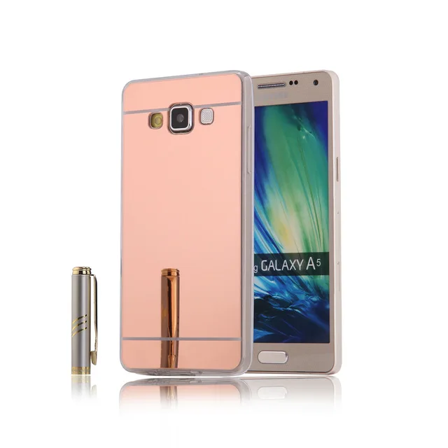 Для samsung Galaxy A5 A500 A500F роскошный мягкий ТПУ+ покрытие ПК зеркальный чехол противоударный чехол для телефона samsung A5 - Цвет: Rose