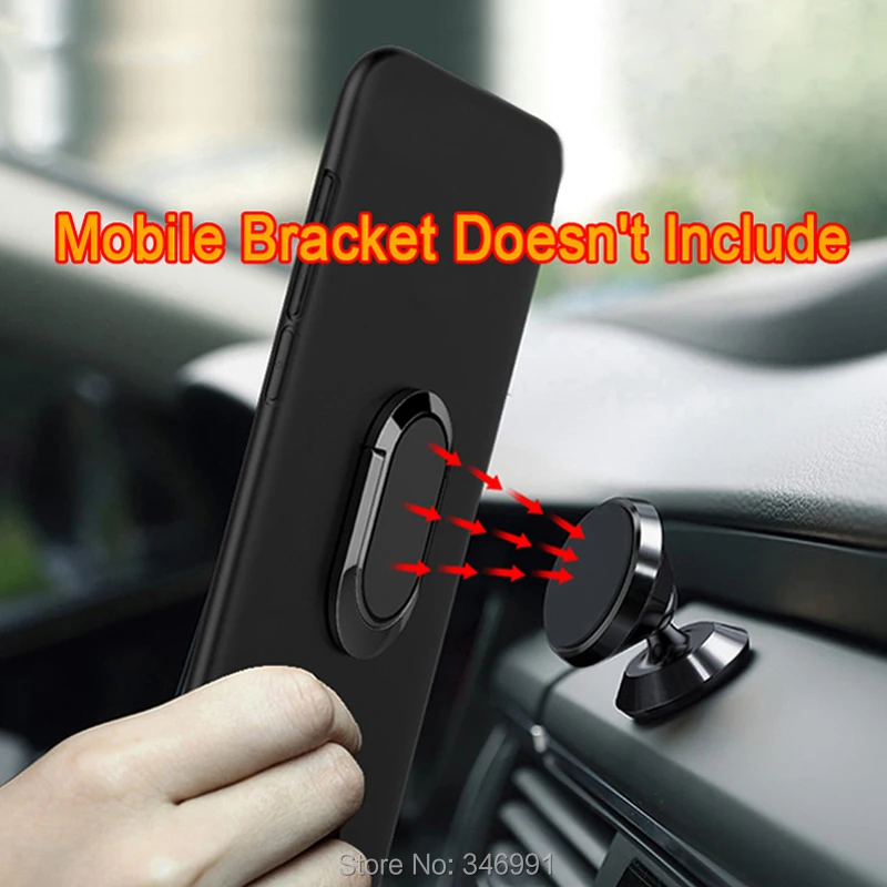 phone cover for umidigi one max case luxury 6 3 inch soft black silicone magnetic car holder ring coque for umidigi one max case free global shipping