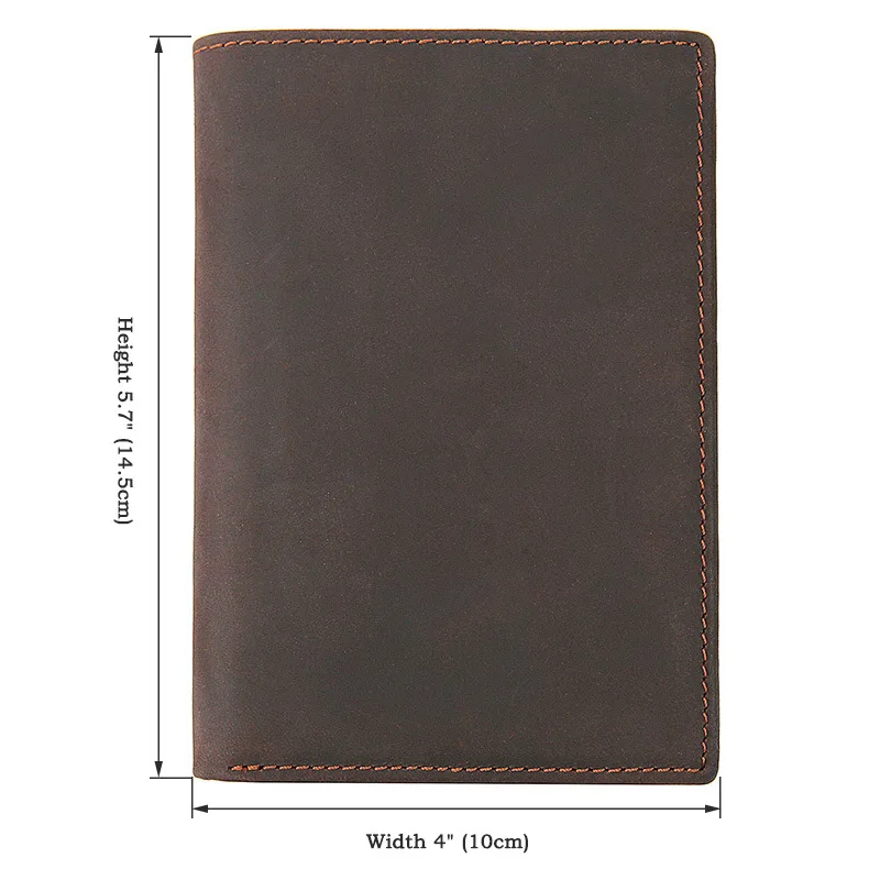 Кошелек унисекс из натуральной кожи с зажимом для паспорта и отделениями