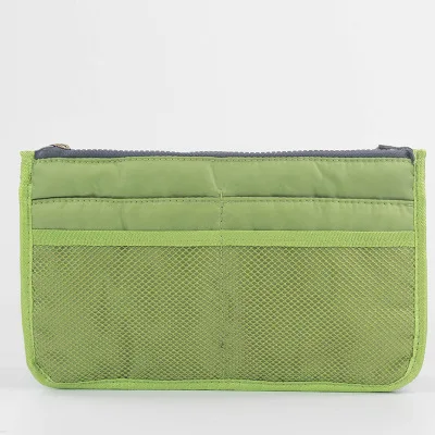 green Cosmetic Bag Органайзер, Женская нейлоновая сумка-Органайзер для путешествий, сумочка-органайзер, сумочка, Большой вкладыш, женская косметичка для макияжа, дешевая женская сумка-тоут - Цвет: green Cosmetic Bag