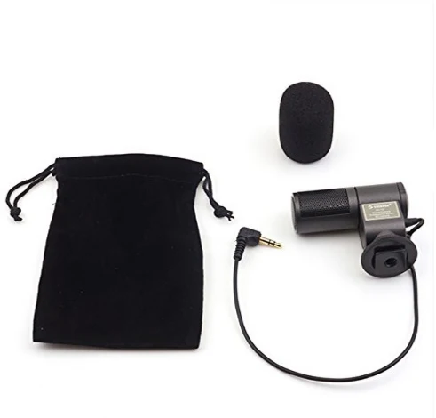 Профессиональный компактный внешний стереомикрофон для Canon Nikon DSLR камер DV