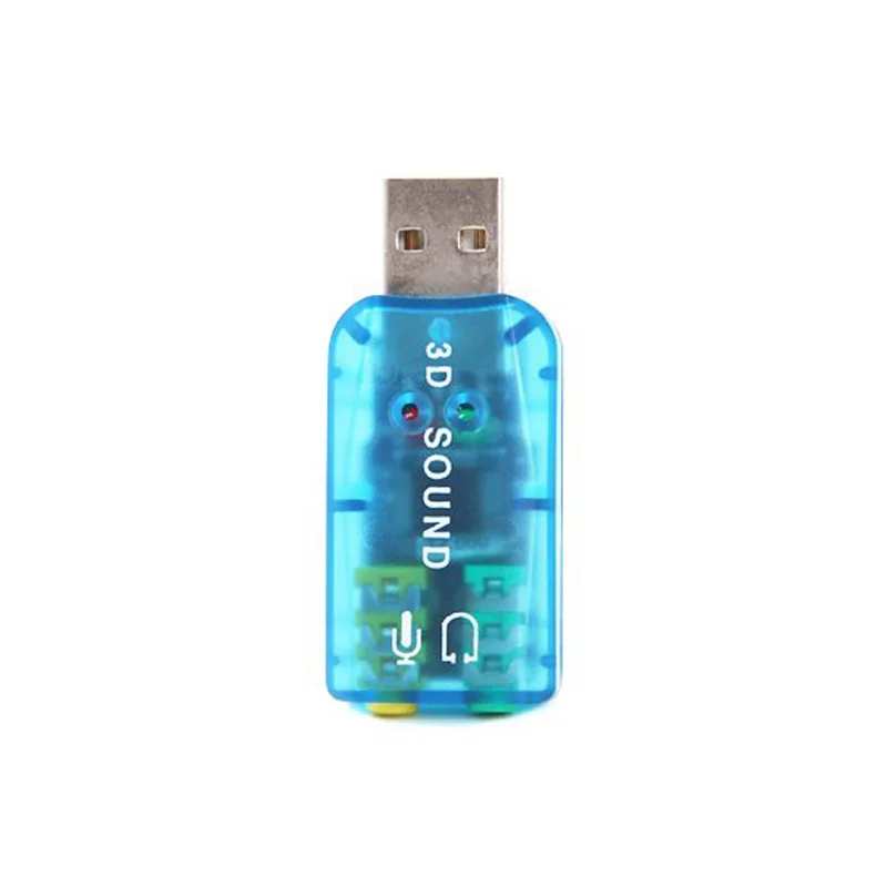 Внешняя звуковая карта USB 5 1 с поддержкой 3-мерного звука для ПК ноутбука 3*3*3 см |