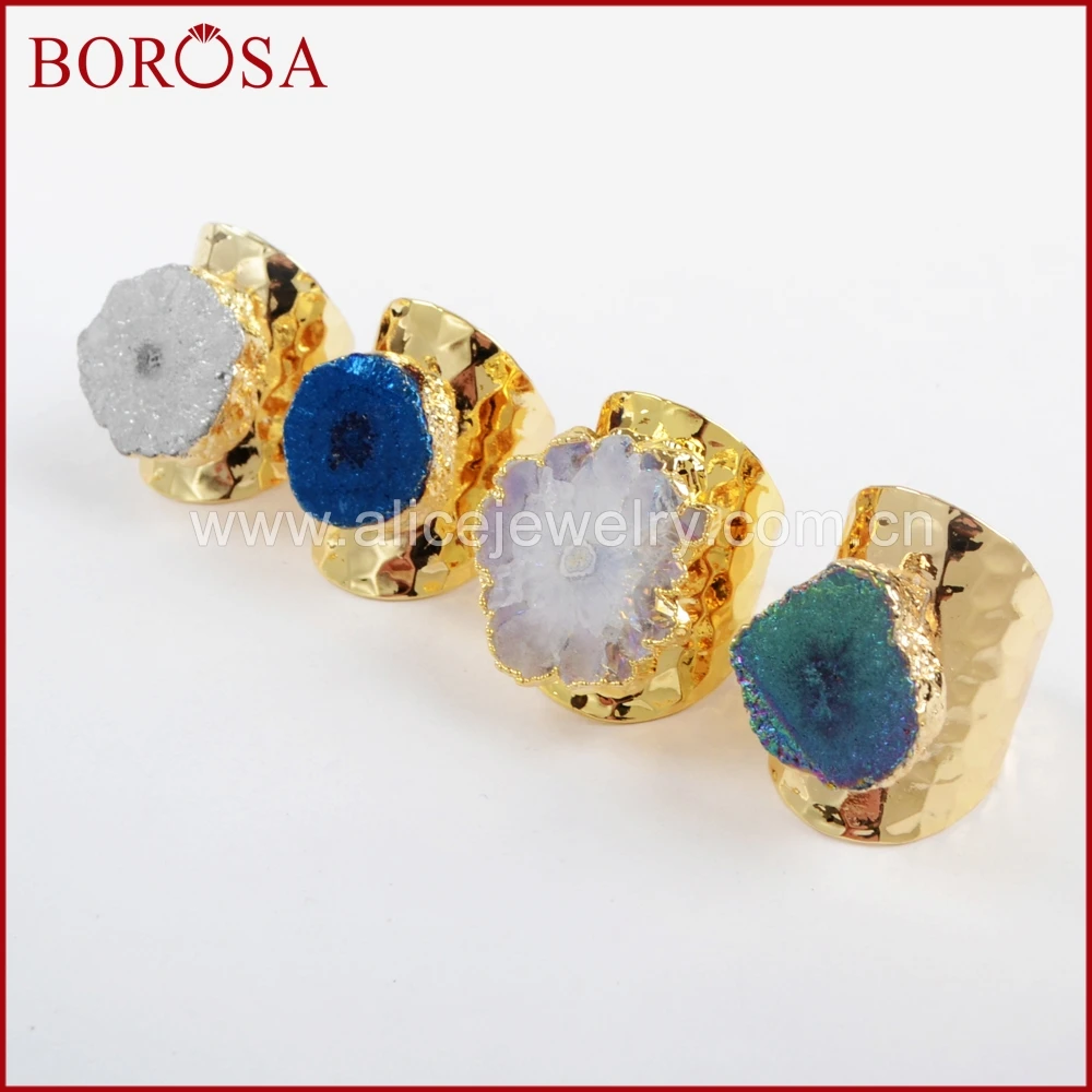 Borosa 5/10 шт. Мода Радуга Защита от солнца цветок камни камень ювелирные изделия