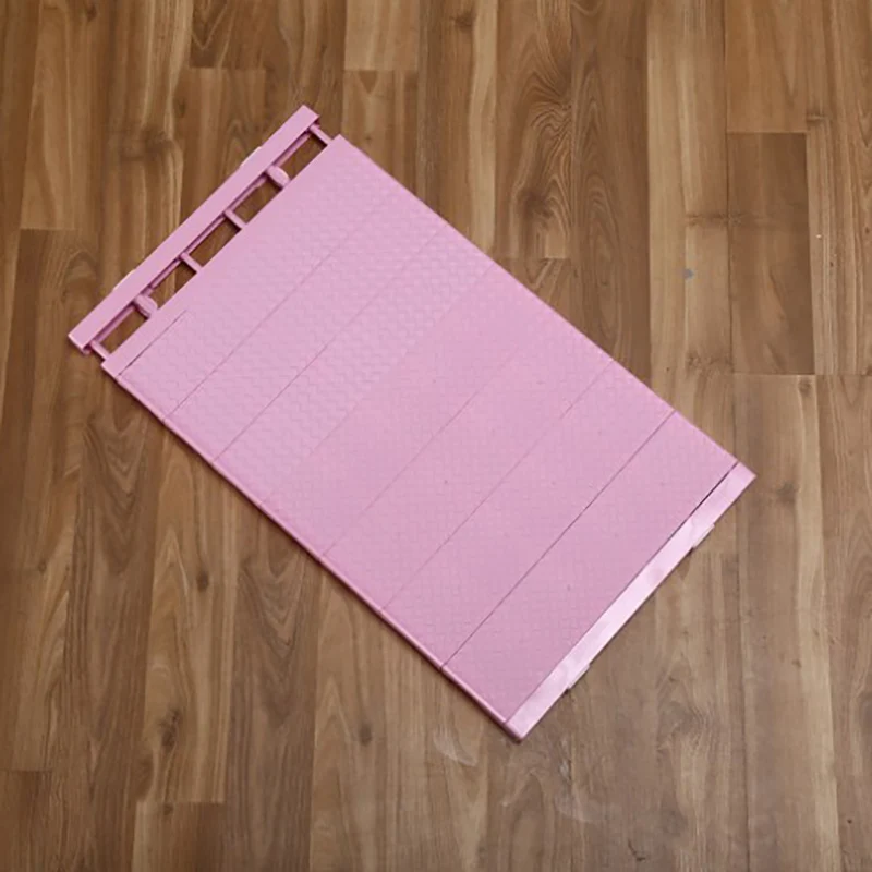 light pink 50-80cm Регулируемый органайзер для шкафа, самодельный шкаф, компактный стеллаж для обуви, настенный кухонный стеллаж для хранения, органайзер для ванной комнаты, полка - Цвет: light pink 50-80cm