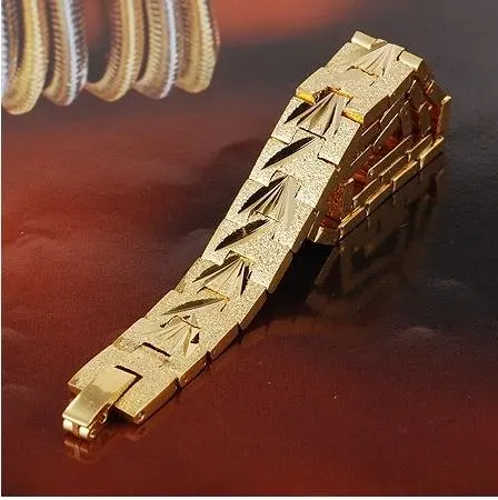 Ювелирные изделия 18 К желтое золото заполненные горячие мужчины браслет золотой