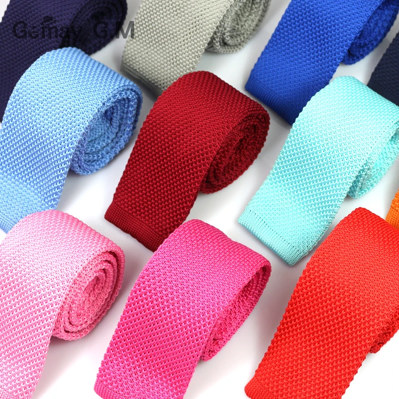 New Men Knitting Solid slim neck ties Classic polyester Neckties Fashion Plaid Mans Ties Spring casual woven ties|tie mens tie|tie ornamenttie narrow