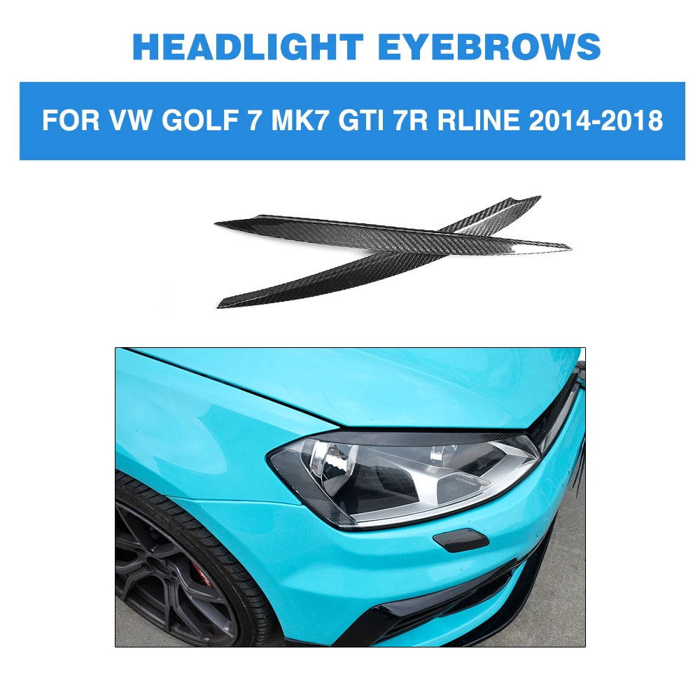 Светильник ры для бровей фары Volkswagen VW Golf 7 VII MK7 GTI R LINE 2014 2017 углеродное