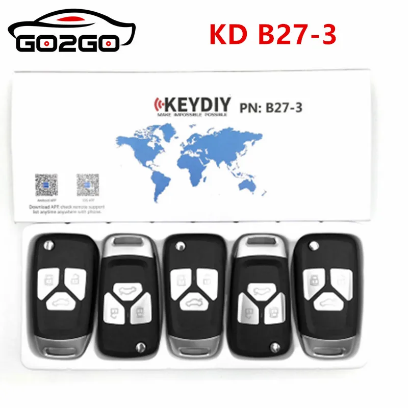 Горячая Распродажа KEYDIY 3 кнопки KD B27 для KD900/KD X2/URG200 ключевой программист серии B