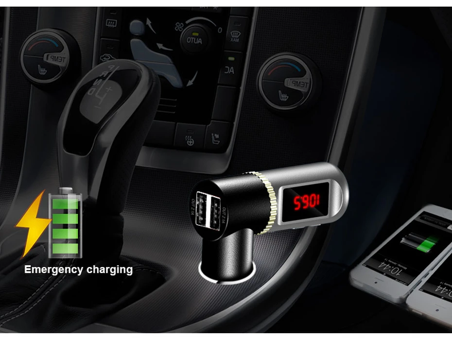 Автомобильное зарядное устройство 5V 4.2A Bluetooth fm-передатчик автомобильный комплект Hands-free беспроводной MP3-плеер двойной USB Visture BC08