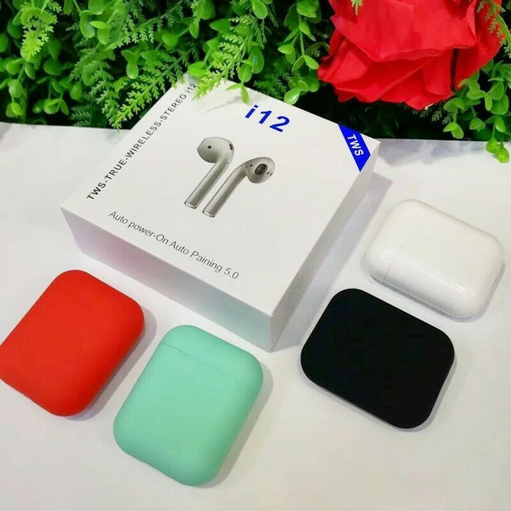 I12 TWS Наушники Беспроводные Bluetooth 5 0 наушники вкладыши сенсорное управление 3D True