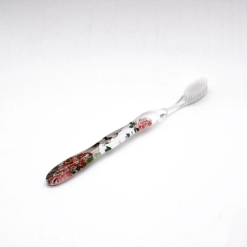 Зубная щетка es Escova De Dente с мягкой щетиной классическим пейзажным рисунком