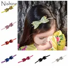 NISHINE бант с пайетками для маленьких девочек, детские резинки для волос, банты на голову, тюрбан, повязка на голову, аксессуары для детей, украшения для волос