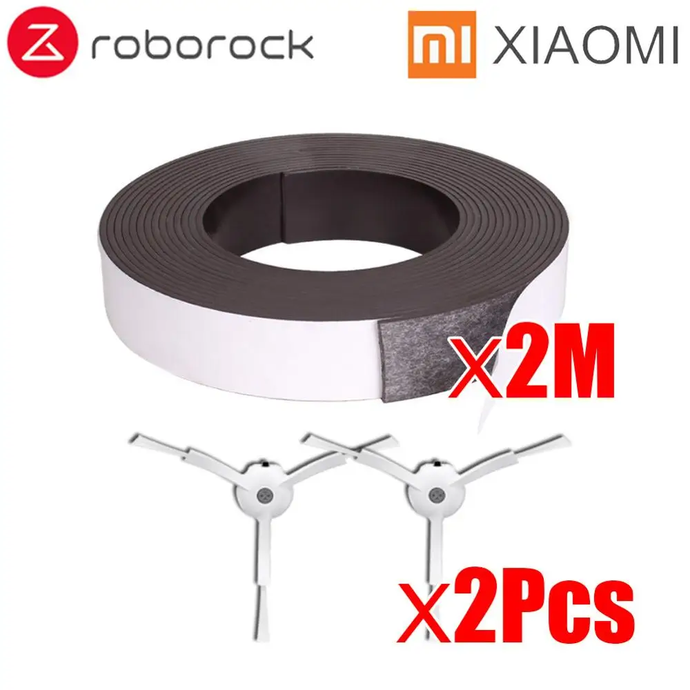 2m 2Pcs Тряпки для мокрой уборки фильтр боковая щетка рулон щетка подходит для Xiaomi Roborock Robot S50 S51 Запчасти для пылесоса наборы - Цвет: 2m 2Pcs
