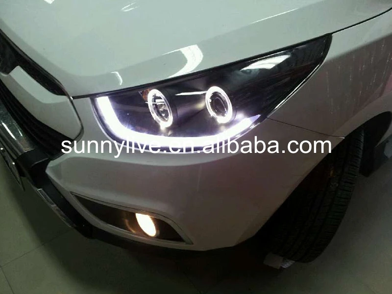 Для HYUNDAI Tucson IX35 светодиодный ная фара ангельские глазки 2009 2013 год Тип SN|angel eyes|eyes