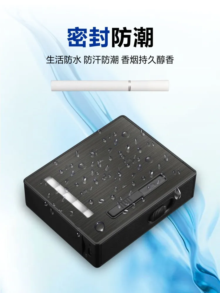 Новая сигаретная коробка USB Arc Электронная зажигалка Беспламенное ветрозащитное сигаретный чехол для табака Зажигалка 20 шт чехол для прикуривателя
