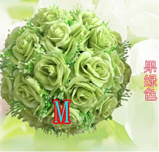 M 20 цветов 20 см/8 дюймов Gypsophila Свадебные украшения Шелковые целующиеся помандр розовые цветы шары свадебный букет - Цвет: M