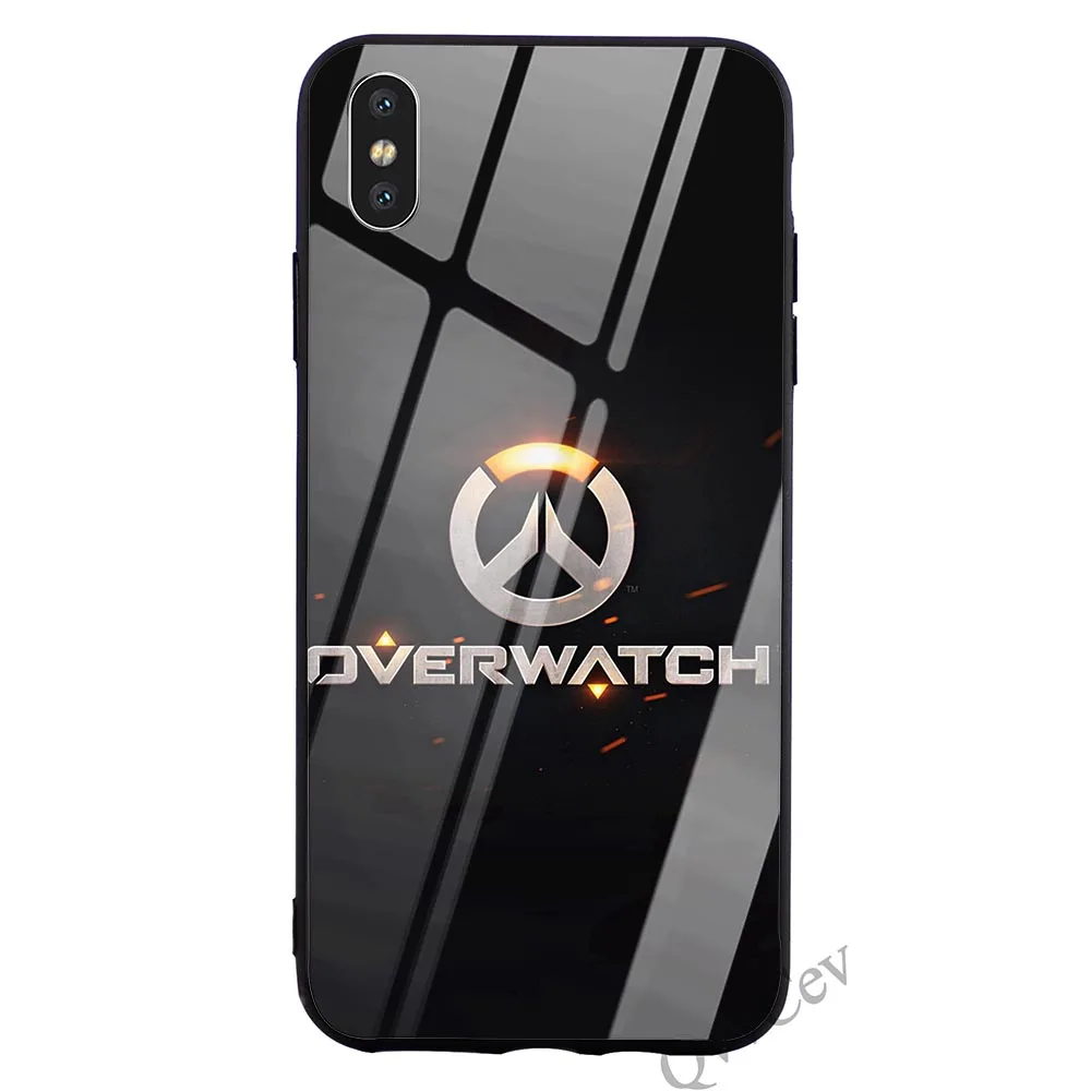 Тонкий чехол для телефона из закаленного стекла Overwatch mercy для iPhone 5 Чехол XR X 7 8 Plus 6 6S 5S SE Xs Max силиконовый