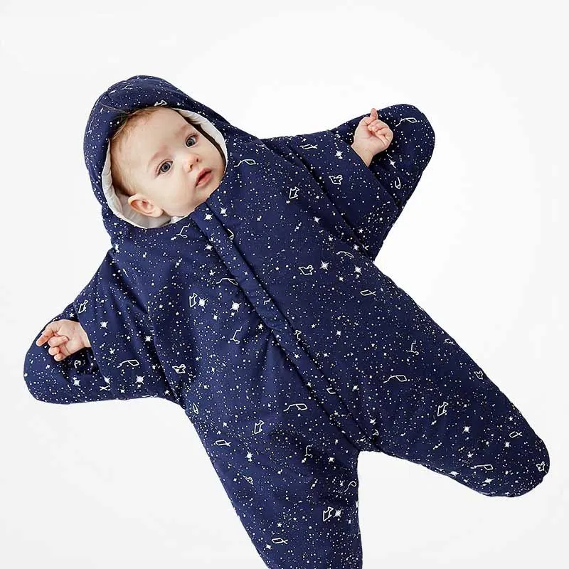 Baby Sleeping Bag Winter Starfish Infant Stroller Sleep Sack Footmuff Wheelchair Envelope for Newborns | Мать и ребенок