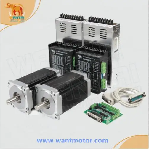 Фото 2-осевой шаговый двигатель Nema34 85BYGH450D-008 7.7N.m/1090oz + Драйвер DQ860MA 80V7.8A 256Micro источник 2-осевой шаговый двигатель Nema34 85BYGH450D-008 7.7N.m/1090oz + Драйвер DQ860MA 80V7.8A 256Micro источник