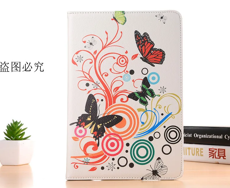 White Butterfly 360 Вращающийся чехол для планшета для huawei MediaPad T3 10 AGS-W09 AGS-L09 AGS-L03 9,6 Funda для huawei Honor игровой коврик 2 9,6+ подставка для ручек - Цвет: White Butterfly