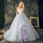 Милое платье для выпускного вечера, бальное платье, светло-фиолетовая многоцветная многослойная юбка, Vestidos de Graduacion, со шнуровкой, длинное платье с кристаллами для выпускного вечера
