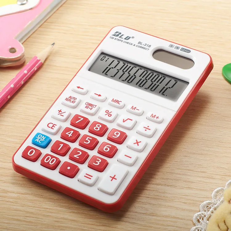 12 цифр дисплей 120 шагов проверьте правильный калькулятор солнечный Calculadora Cientifica