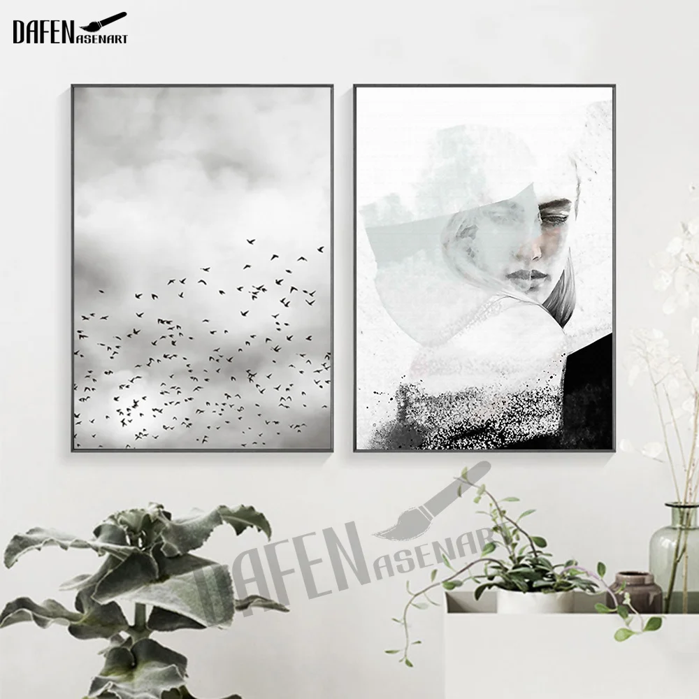 Настенная модная красивая североевропейская гусиная картина плакат вешалка