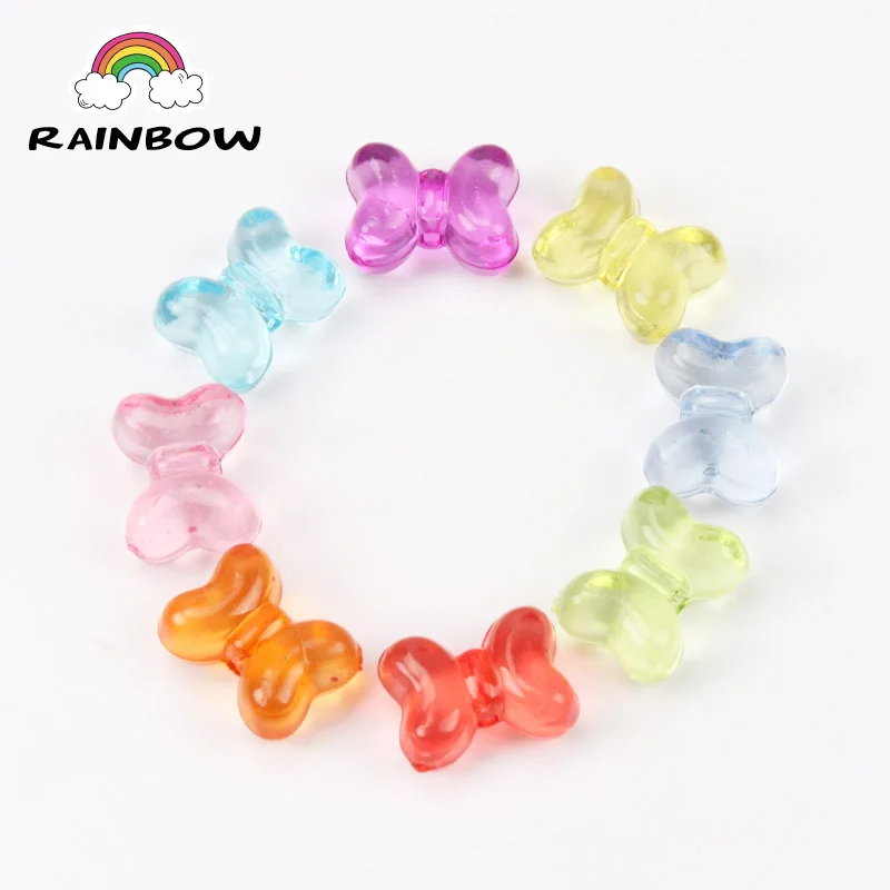 Mixed Cartoon Cute Bowknot Acrylic Charms Beads For Decoration Handmade Jewelry Accessory DIY 12x15mm 50PCs | Украшения и