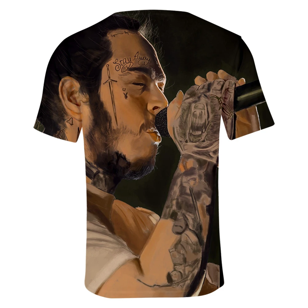 Aikooki/мужская футболка с надписью Singer post malone Мужская модная летняя футболка в стиле хип-хоп футболка с короткими рукавами и круглым вырезом для мальчиков