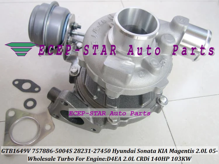 Турбокомпрессор GTB1649V 757886-5004S 757886 28231-27450 для HYUNDAI Sonata KIA Magentis OPTIMA 2.0L CRDi 05- D4EA 140HP