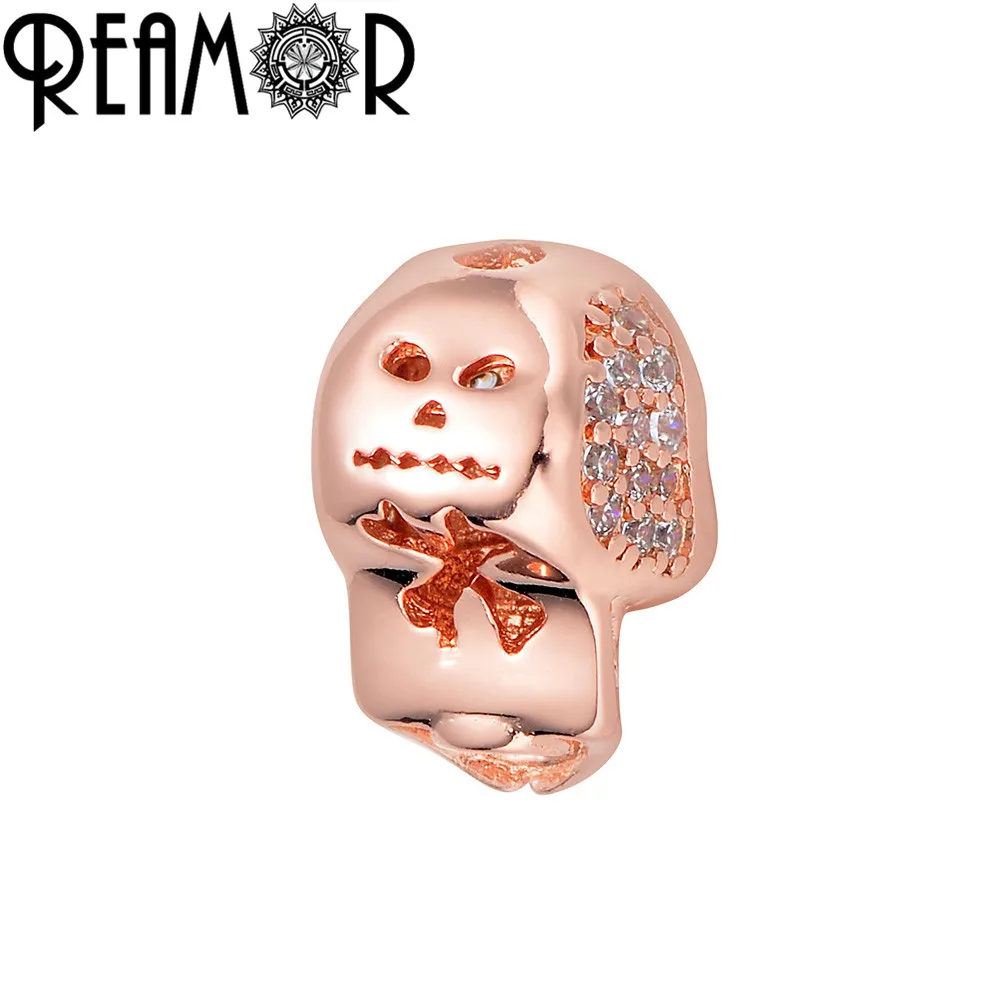 Круглые Медные шарики REAMOR с микро инкрустацией и цирконием для самостоятельного