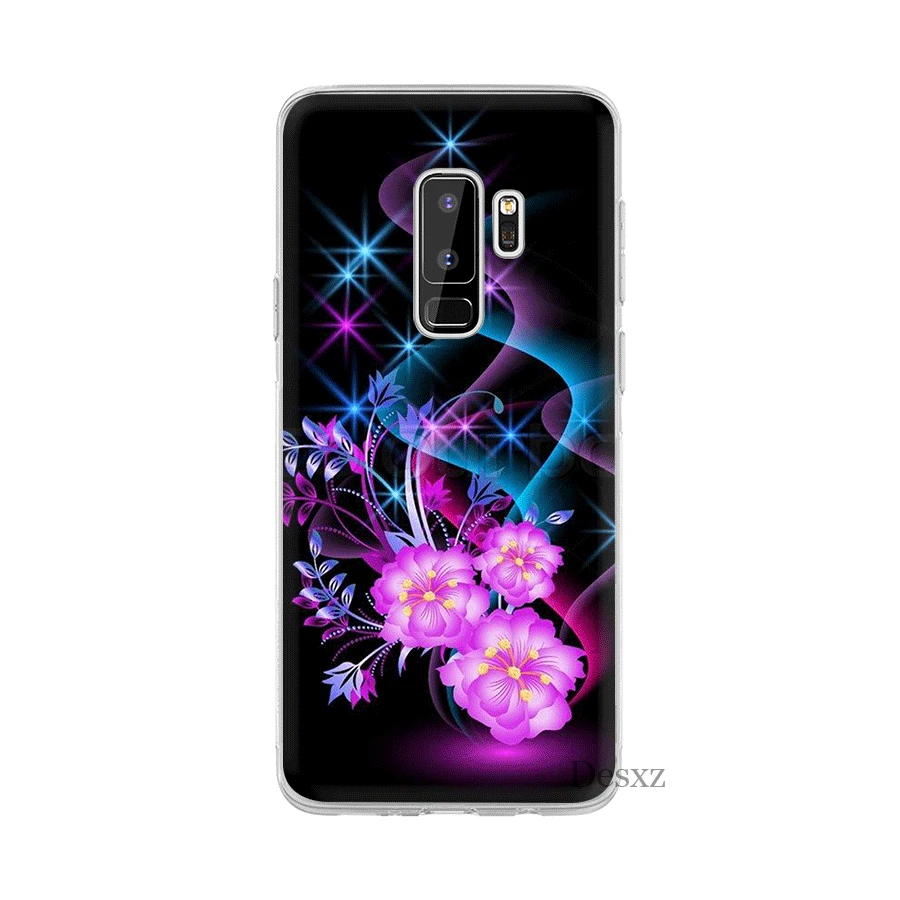 Чехол с неоновым цветком для Samsung S3 S4 S5 S6 S7 Edge S8 S9 S10 Plus S10e Note 8 9 Жесткий | Мобильные