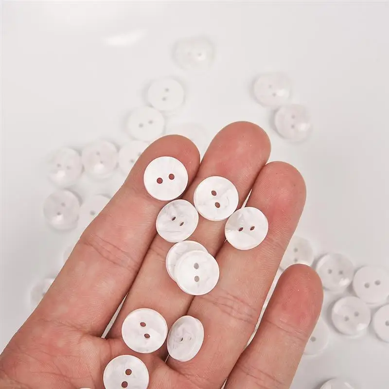 50 шт/партия прозрачные полимерные пуговицы круглые два отверстия 12 5 мм пальто