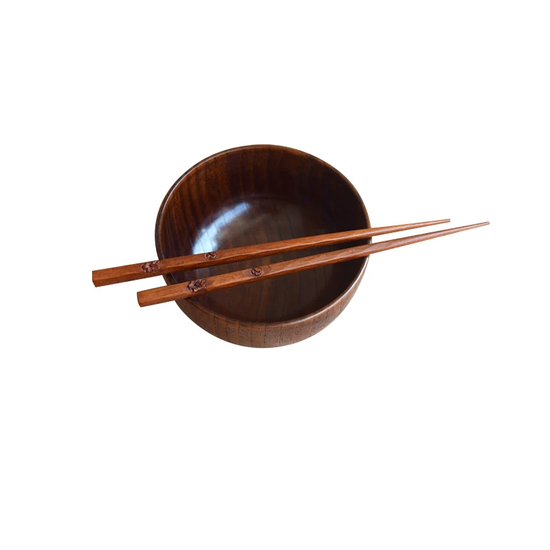 2 Pairs Japanese Style Wooden Chopsticks Sushi Food Pure Hand Carved Flower Creative Portable Tableware | Дом и сад