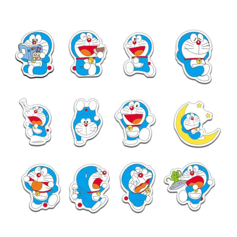 61 шт./партия Милая наклейка Doraemon Скрапбукинг детский для чемодана для ноутбука гитара багаж скейтборд водонепроницаемые игрушечные наклейки