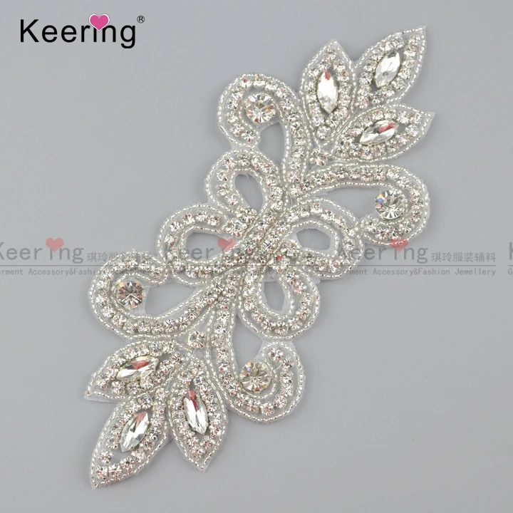 19*8 3 см модная блестящая аппликация со стразами WRA 838|rhinestone applique|crystal rhinestone appliquecrystal