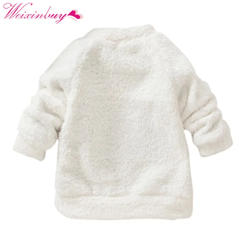2018 Одежда для новорожденных топ маленьких мальчиков и девочек однотонное зимнее