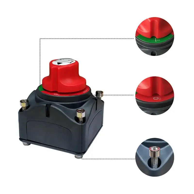 Universal 12V/24V Battery Isolator Cutoff Cut Off Power Kill Switch with 4 Positions Waterproof Cover for Marine Car Boat ATV | Автомобили