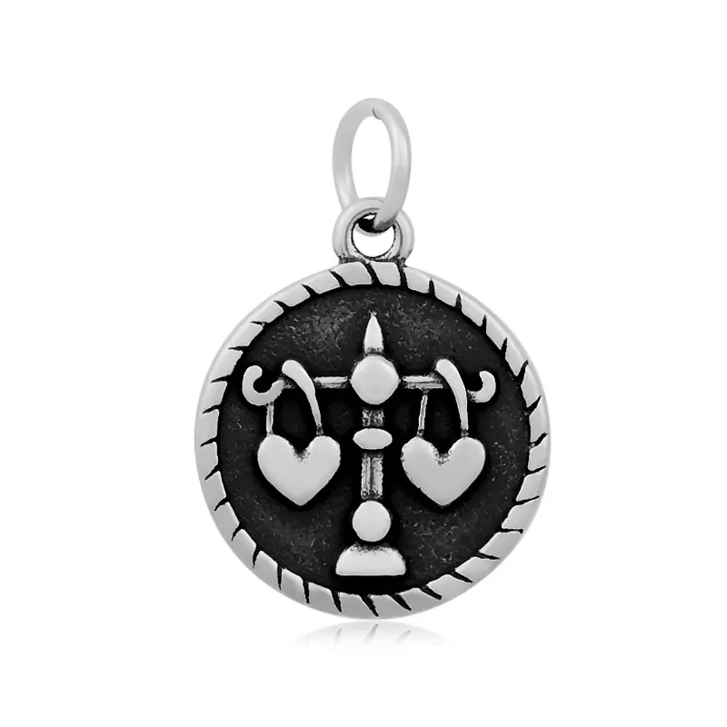 HOT 316l Stainless Steel DIY Vintage Libra 12 Constellation Charms Floating Pendants for Bracelet Necklace Jewelry Making | Украшения и